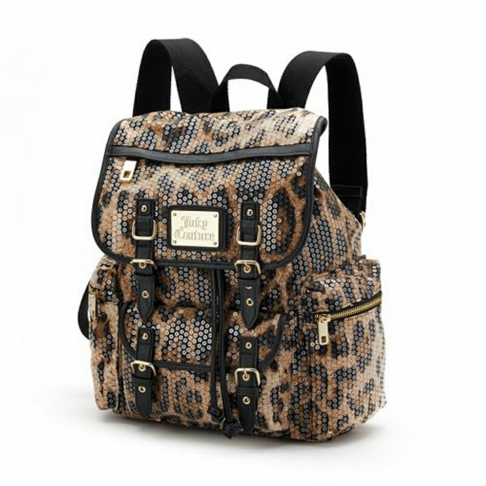 JUICY COUTURE SEQUIN LEOPARD BACKPACK NWT
